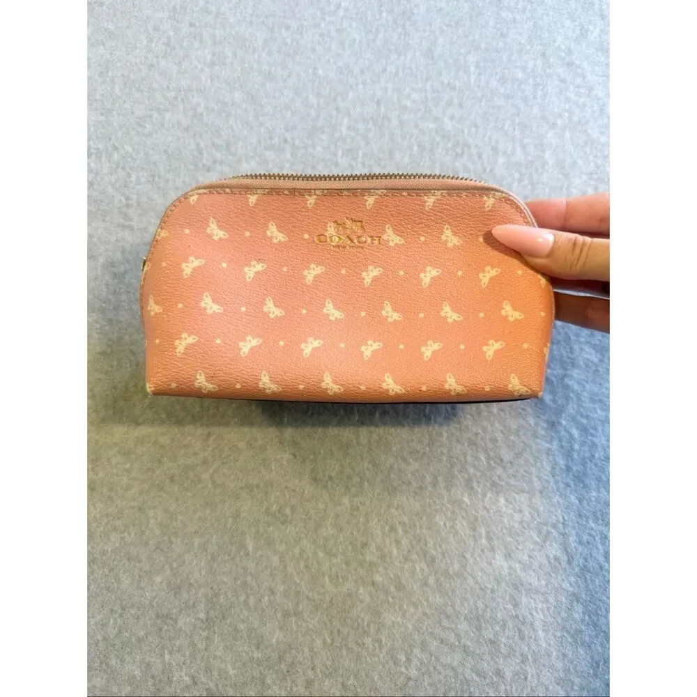 Coach butterfly dot print cosmetic case